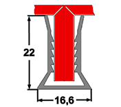 П-образный соединительный под толщину 6 мм